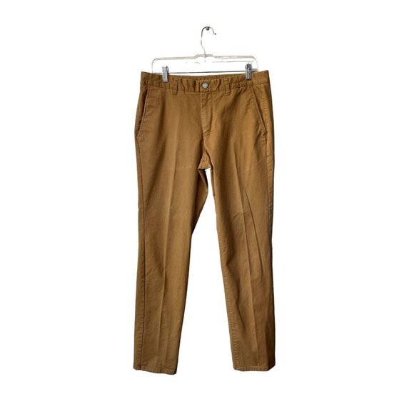 Bonobos Men's Sz33/32 Slim Straight Button Chino Brown Khaki Dress Pant - Picture 1 of 9